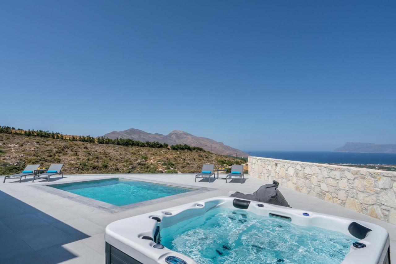 Luxurious Villa Cretan Aura With Private Heated Pool, Jacuzzi And Playroom Agios Ioannis  Esterno foto