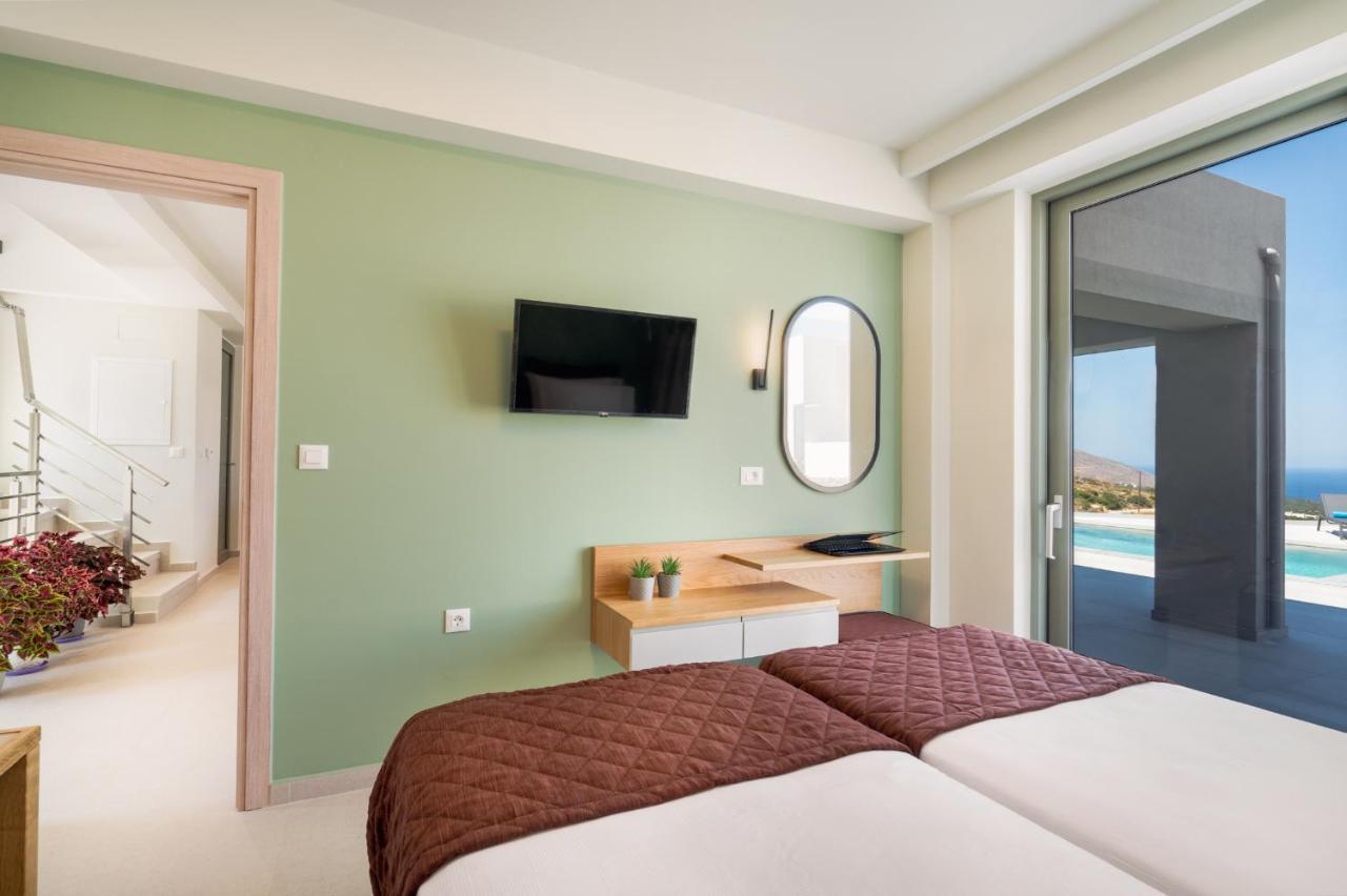 Luxurious Villa Cretan Aura With Private Heated Pool, Jacuzzi And Playroom Agios Ioannis  Esterno foto